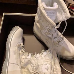 Coach white boots